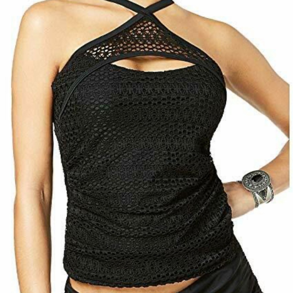 NWT Island Escape Crochet High Neck Tankini